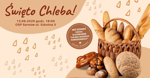 Grafika przedstawia plakat wydarzenia Święto Chleba