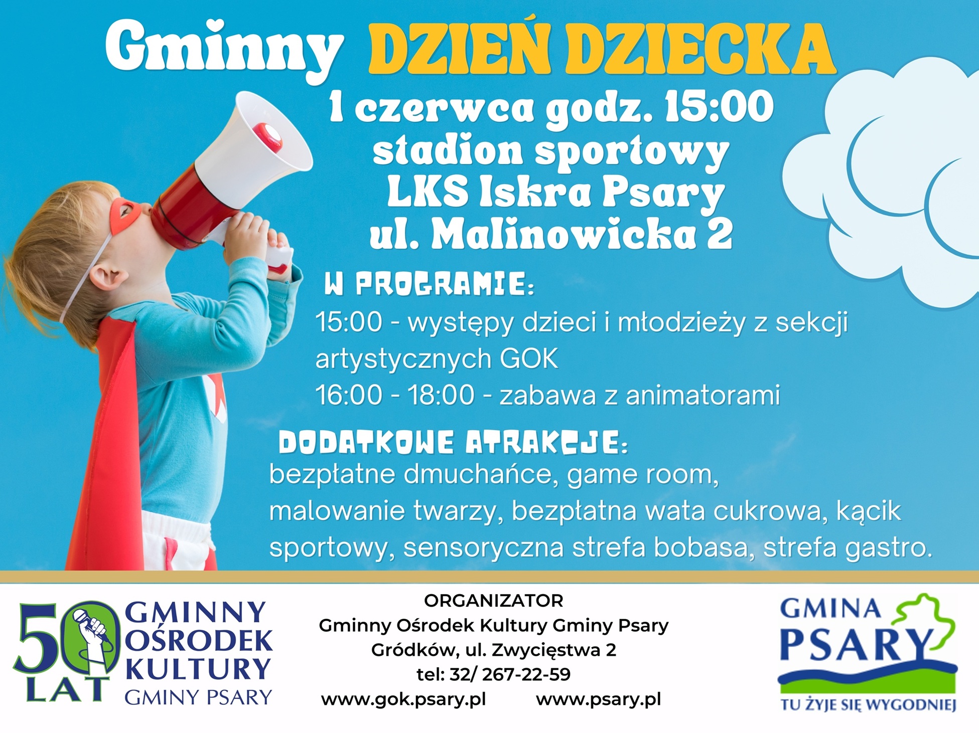 Grafika przedstawia plakat na dzień dziecka