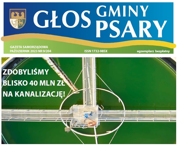 Grafika przedstawia okładkę Głosu Gminy Psary