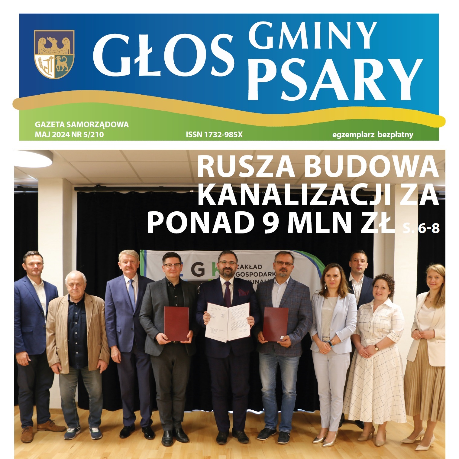 Miniaturka zawiera okładkę majowego numeru Głosu Gminy Psary
