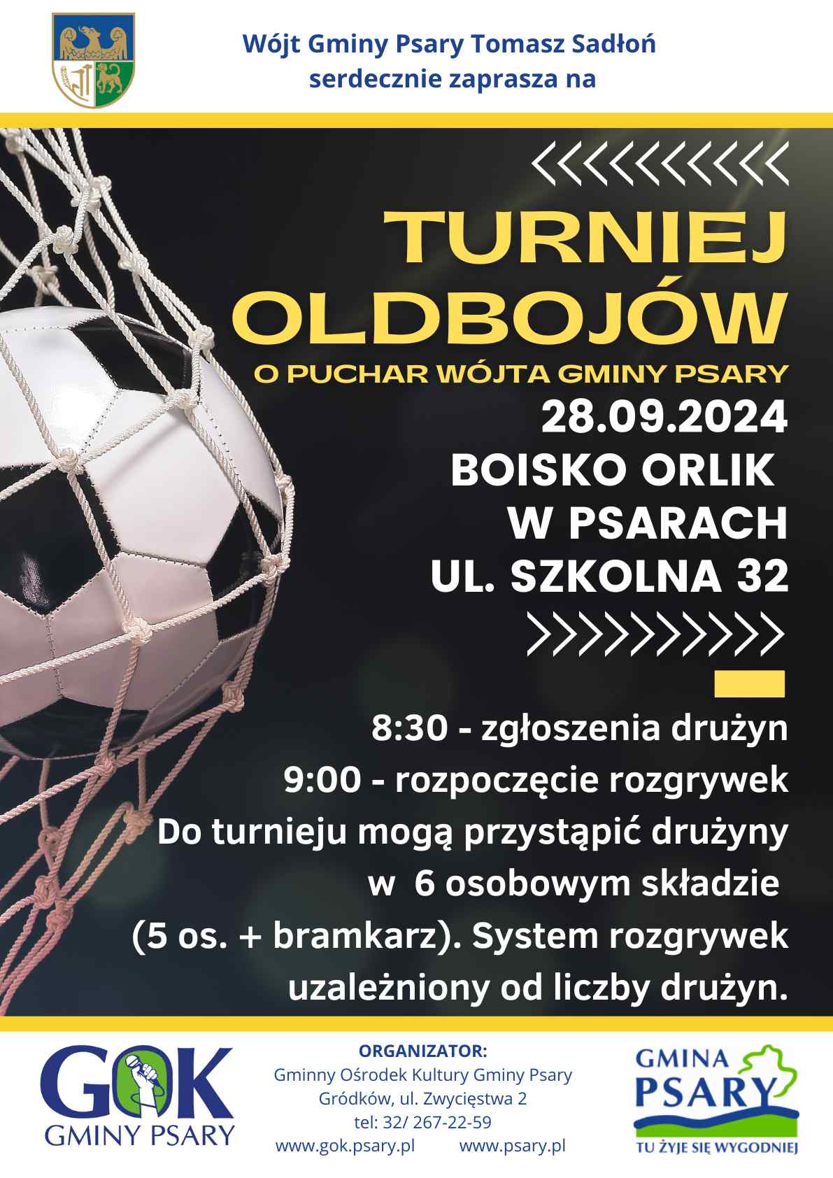 Grafika przedstawia plakat wydarzenia sportowego