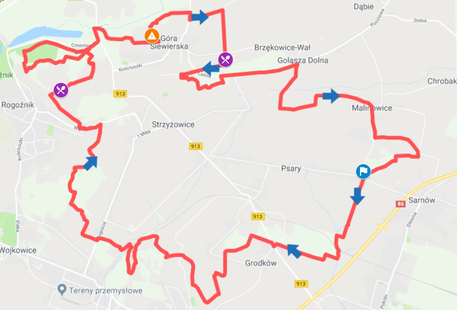 mtb mapa trasa hobby family