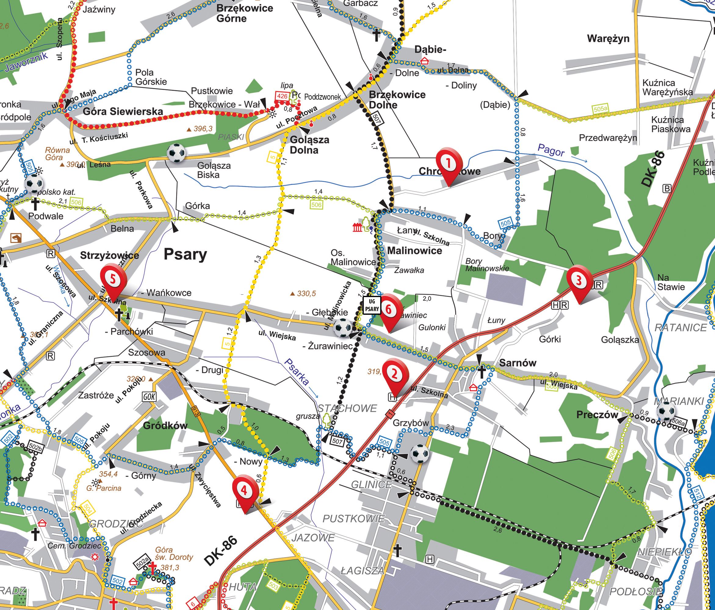 mapa lokale