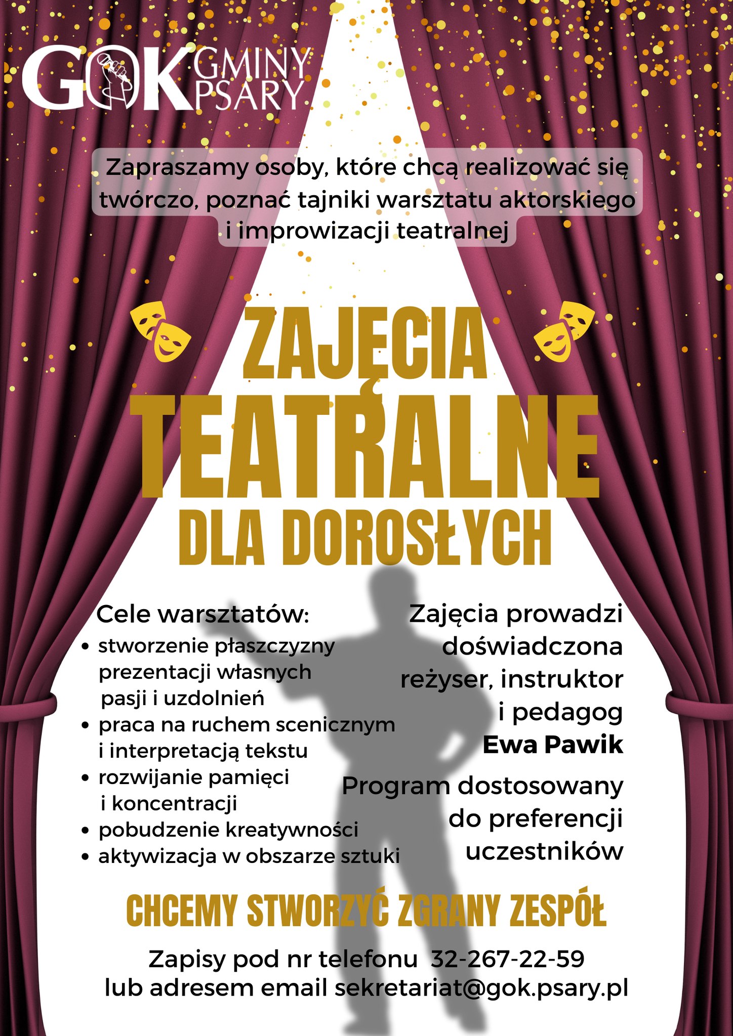 zajcie teatralne plakat GOK 