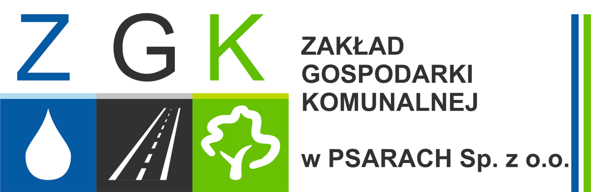 Grafika przedstawia logo Zakładu Gospodarki Komunalnej w Psarach