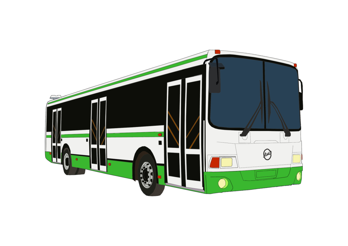 Grafika przedstawia autobus