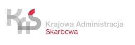 Grafika przedstawia logo Krajwej Administracji Skarbowej w kolorach szarości i czerwieni