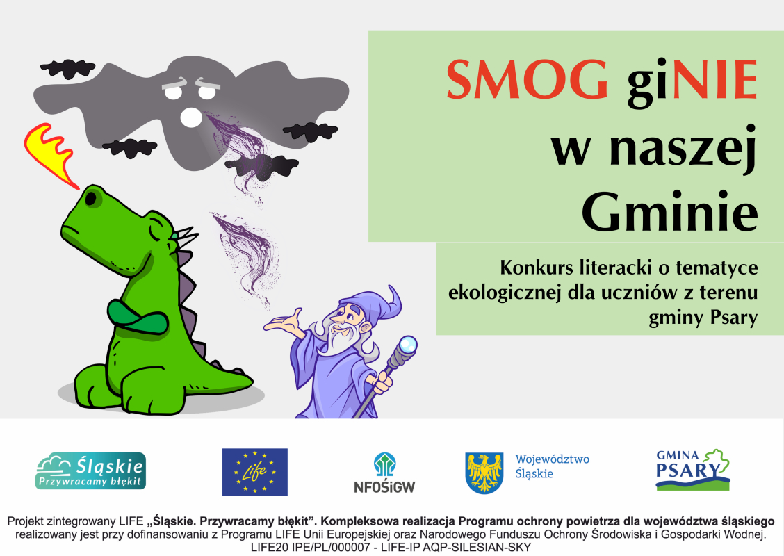 Grafika przedstawia plakat informujący o konkursie literackim