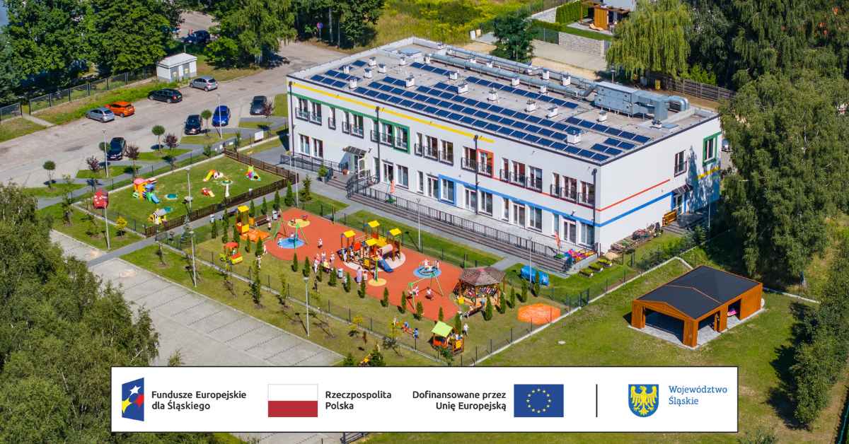 zdjęcie przedstawia żłobek i logotyp projektu