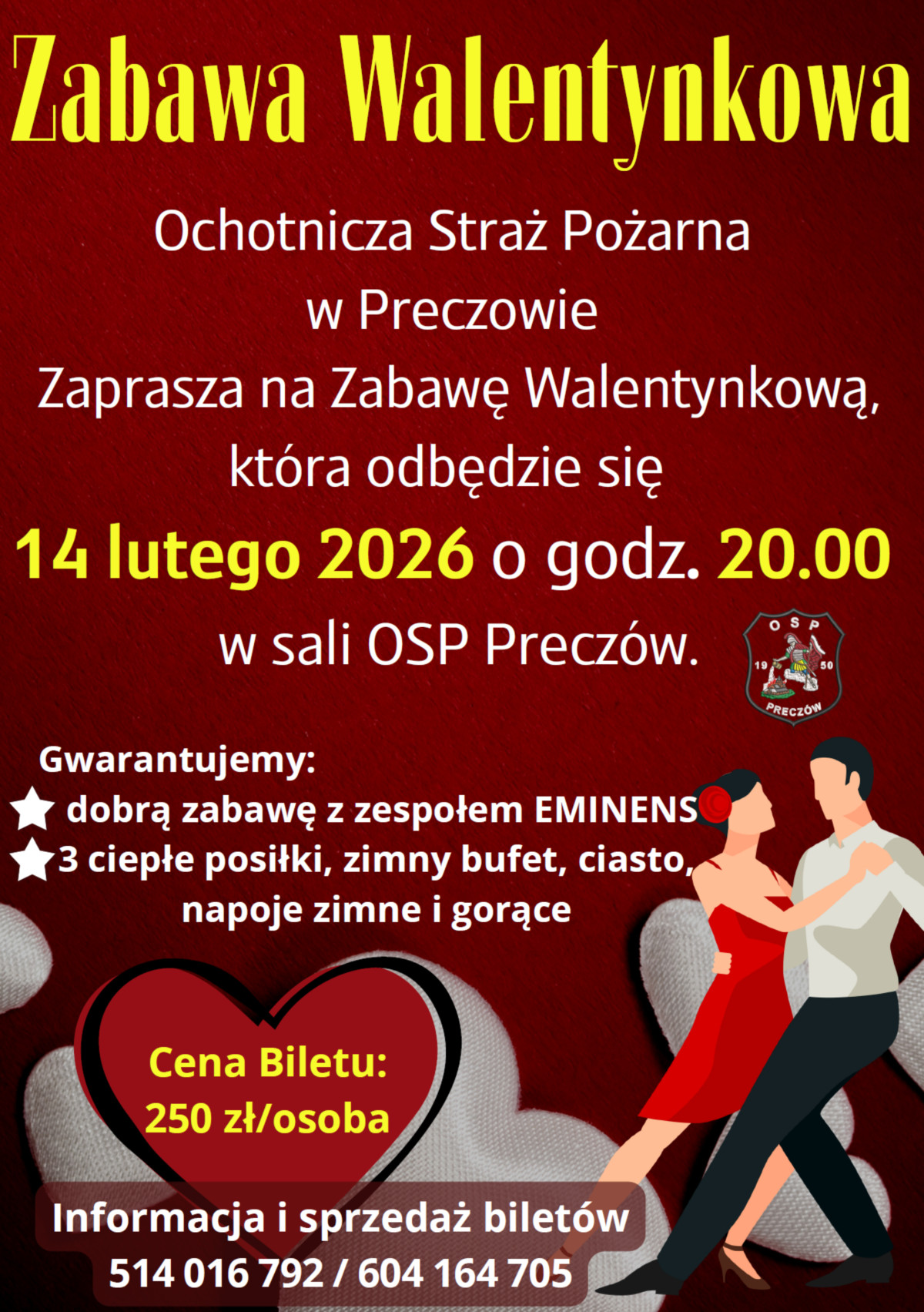 sm Zabawa walentynkowa   OSP Preczow   plakat
