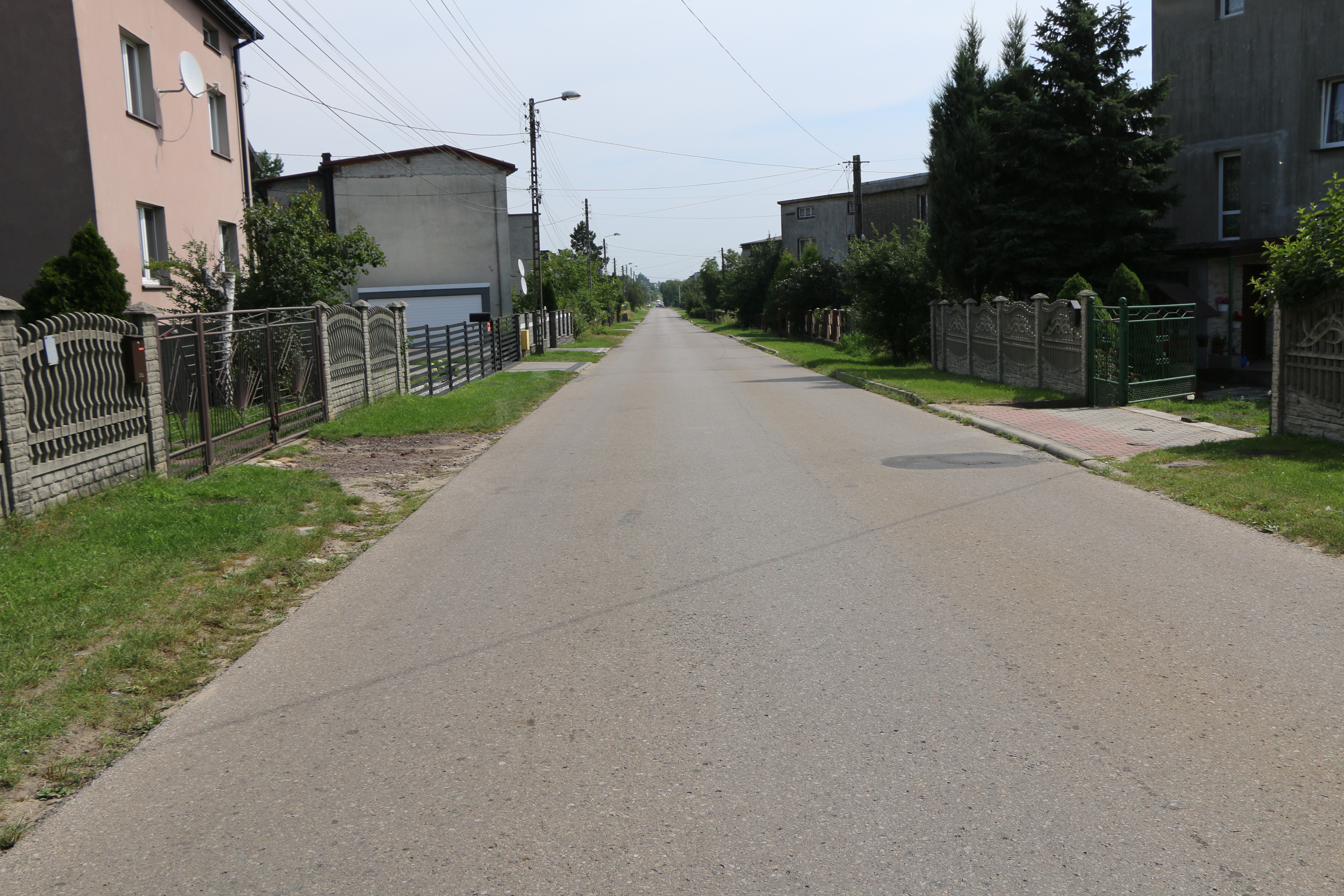 Zdjęcie przedstawia fragment realizowanej inwestycji - ul. Belna w Strzyżowicach