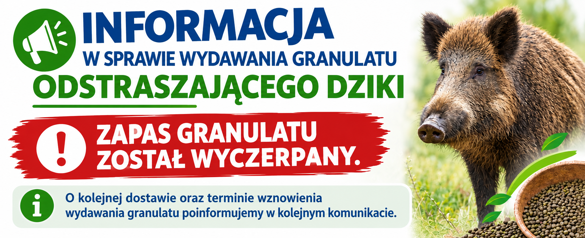 Granulat odstraszający dziki